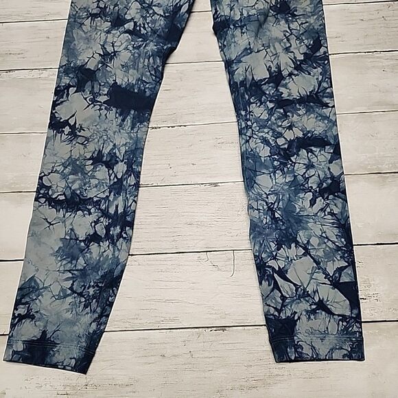 Lululemon Wunder Under High Rise Legging Blue Tie Dye Women's 2 - Picture 5 of 10